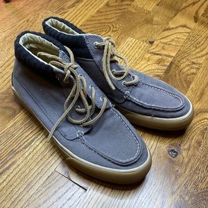 Sperry Mens Canvas Gray Boots 8.5